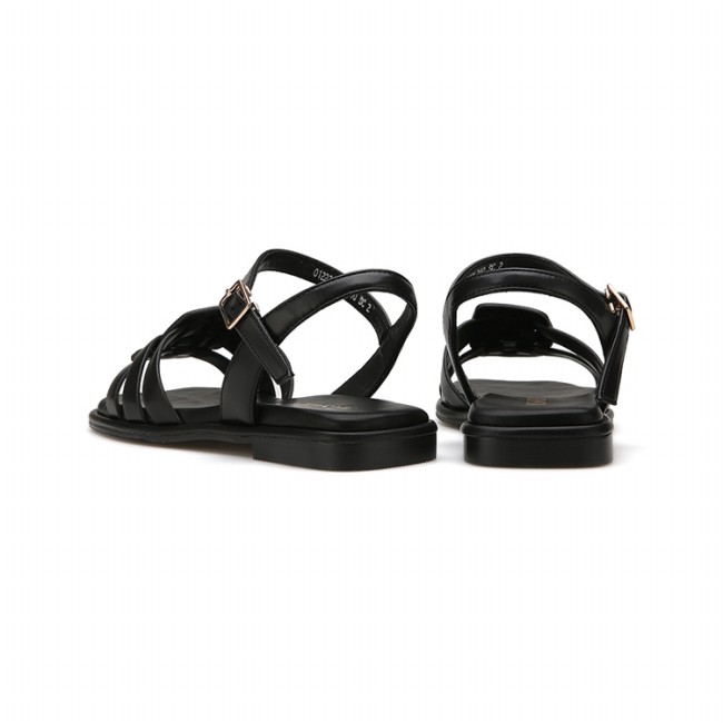 [미소페] 여성 유니크 발등장식 샌들 (1CM) 012224705 C-2B