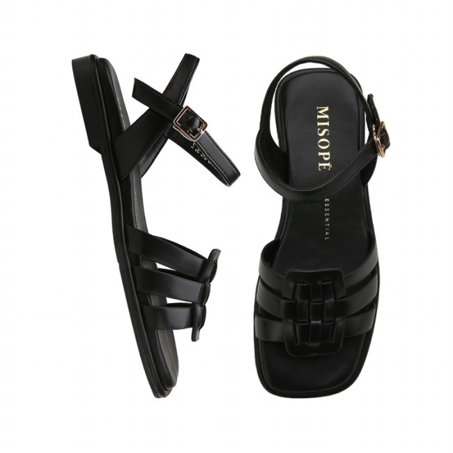 [미소페] 여성 유니크 발등장식 샌들 (1CM) 012224705 C-2B