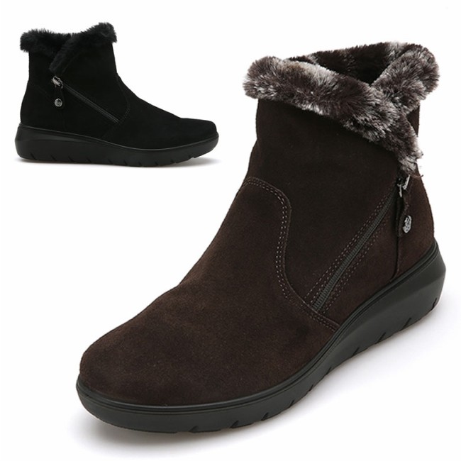 [미소페] 여성 스웨이드 퍼 앵클 (4CM) 012346005 C-2B