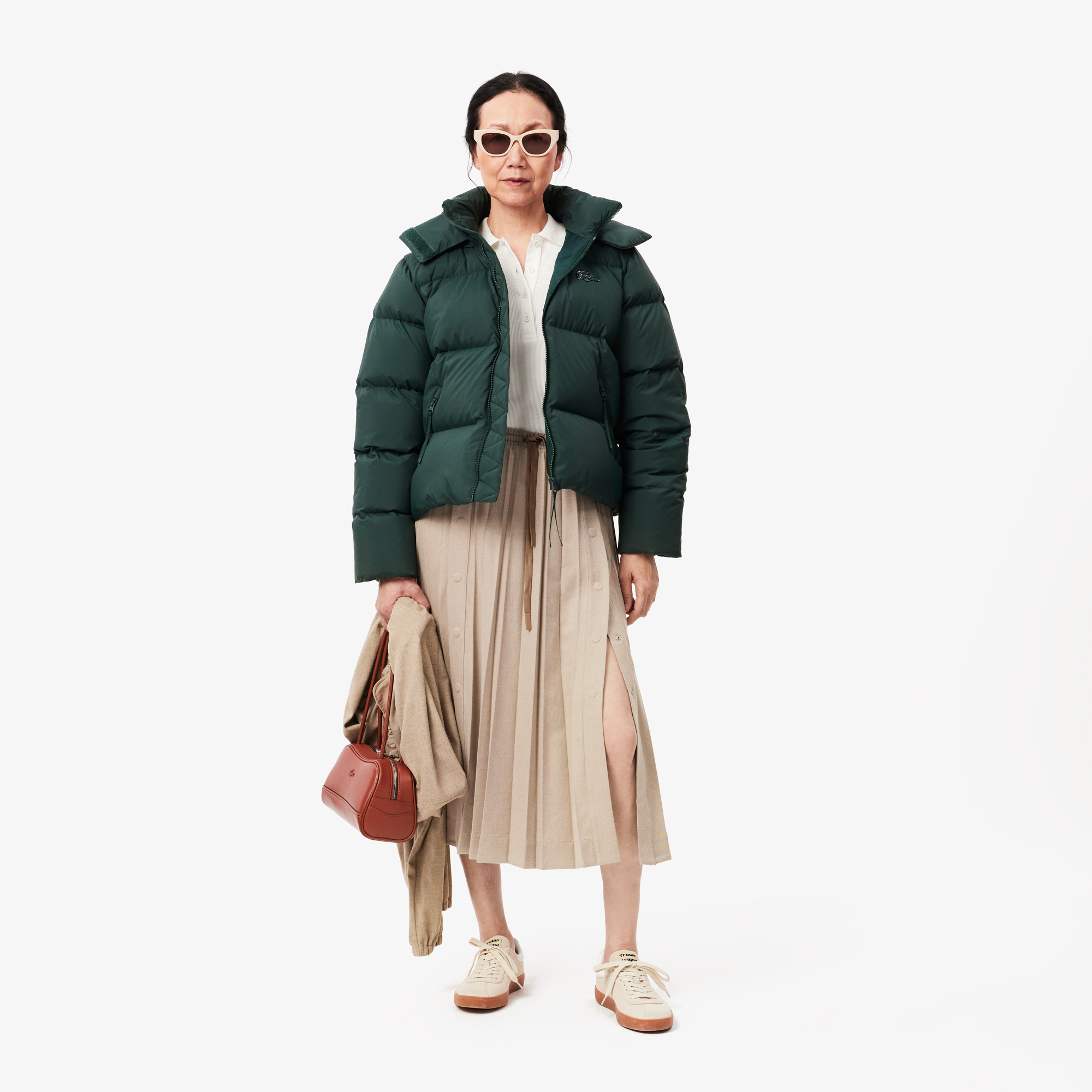 라코스테 우먼 | [여성] 라코스테 플라넬 롱 플리츠 스커트 JF4187-54N