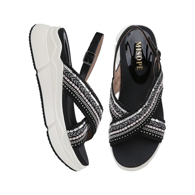 [미소페] 여성 발등장식 샌들 (5CM) 012424709 C-2B