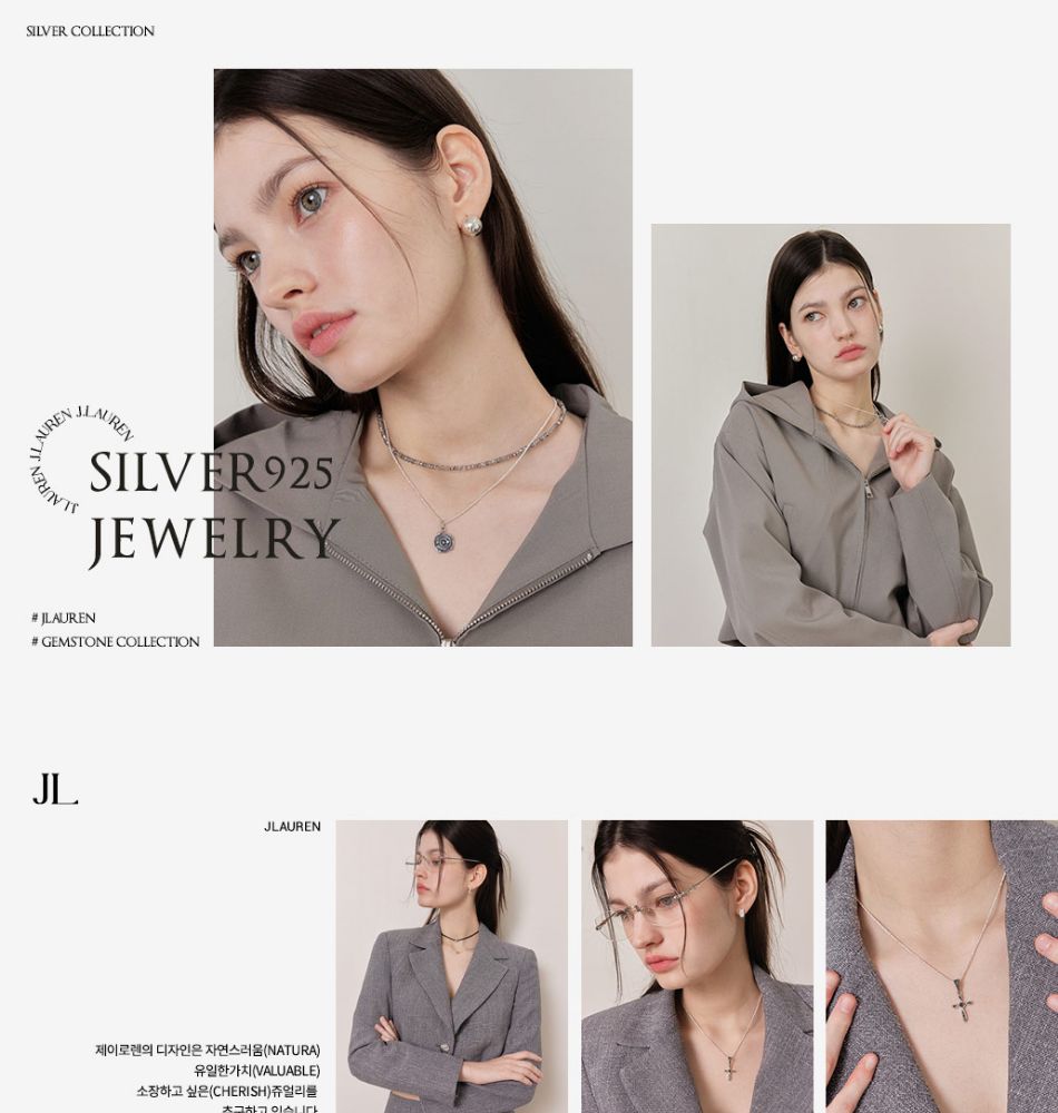 바이데이지 | 제이로렌 코인 큐빅 실버 목걸이 N01169 | 갤러리아몰