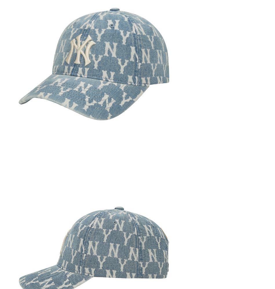 MLB Monogram Denim Ball Cap NY (BLUE) 32CPDM111-50U